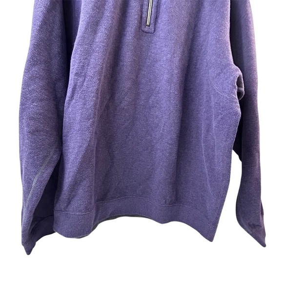 Tommy Bahama Men's Purple Quarter Zip Pullover Sweater Size L - Picture 5 of 10